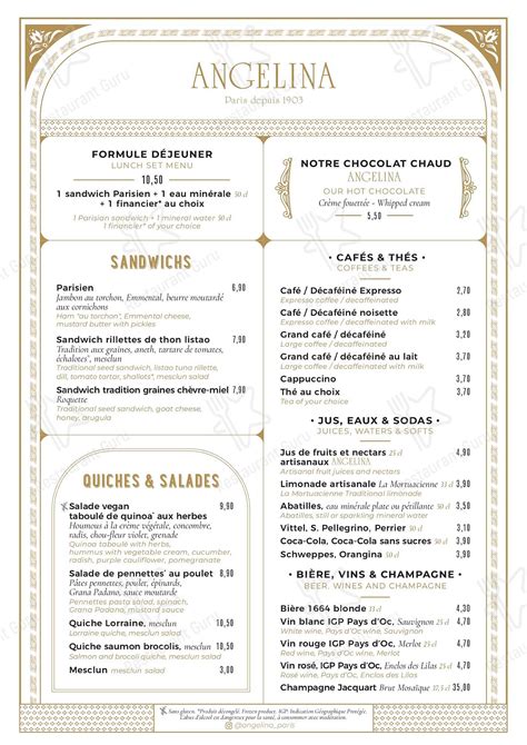 angelina paris france menu.